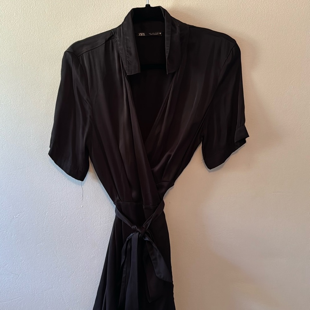 Zara Black wrap dress